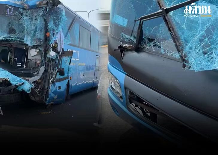 泰国载有中国游客的大巴撞车，受伤人员或多达30人