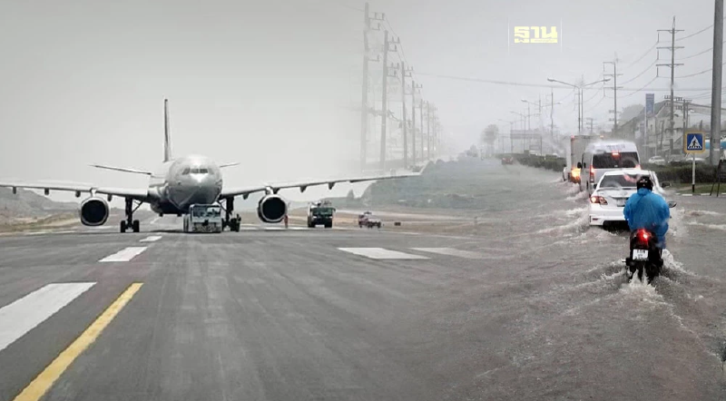 暴雨、洪水侵袭普吉，多架航班无法起降